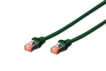 Digitus CAT 6 S-FTP patch kabel, LSOH, Cu, AWG 27/7, délka 0,25 m, barva zelená (DK-1644-0025/G)