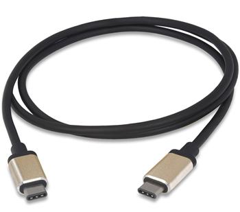 PremiumCord Kabel USB 3.1 konektor C/male - USB 3.1 konektor C/male, 1m hliníkové konektory (ku31cc05al)