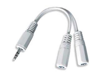 GEMBIRD Kabel rozdvojka jack 3,5mm na 2x3,5mm M/F, 10cm, audio (KAB054D87)
