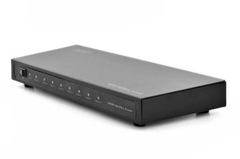 Digfitus Rozbočovač HDMI, 1x8, 1080p, 3D, vysokorychlostní 2,25 Ghz/225 MHz, kovové pouzdro, černý (DS-43302)