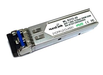 MaxLink 1.25G SFP optický modul, SM, 1310nm, 20km, 2x LC konektor, DDM, Cisco compatible (ML-S31D-20)