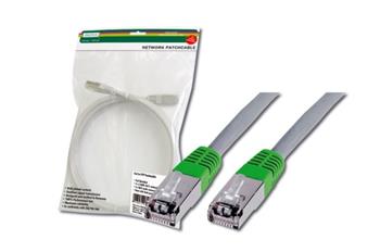 Digitus Patch Cable CROSS, FTP, CAT 5E, AWG 26/7, šedý/zelený, 3 m (DK-1521-030-CO)