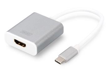 DIGITUS USB Type C 4K HDMI Adaptér, hliníkové šasi, kabel 20 cm, Chipset: CSL-C-001 (DA-70836)