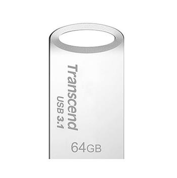 Transcend 64GB JetFlash 710S, USB 3.1 Gen 1 flash disk, malé rozměry, stříbrný kov (TS64GJF710S)