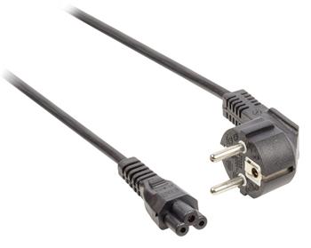 VALUELINE napájecí kabel 230V/ přípojný 10A/ přímý/ úhlový/ trojlístek/ černý/ 5m (VLEP10100B50)