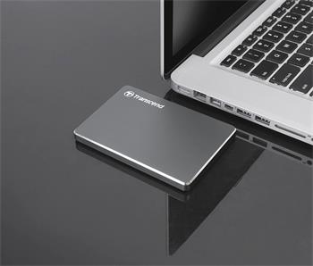TRANSCEND 1TB StoreJet 25C3N, 2.5", USB 3.0 (3.1 Gen 1) Stylový externí hard disk, ultra-tenký, ocelově šedý (TS1TSJ25C3N)