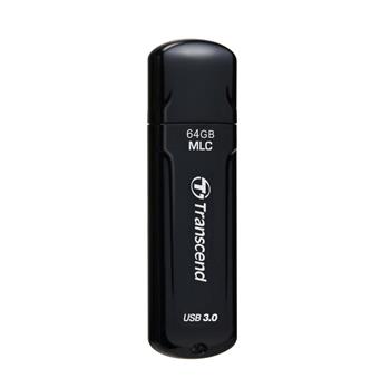 Transcend 64GB JetFlash 750, USB 3.0 flash disk, MLC, LED indikace, černý (TS64GJF750K)