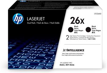 HP toner 26X/Black/2x9000 stran/2-pack (CF226XD)
