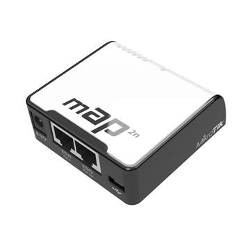 MikroTik RouterBOARD RBmAP2nD, RouterOS L4, 2xLAN, plast. krabice, napájecí adaptér (RBmAP2nD)