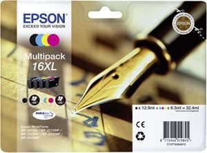 EPSON cartridge T1636 (black/cyan/magenta/yellow) multipack (pero) XL (C13T16364012)