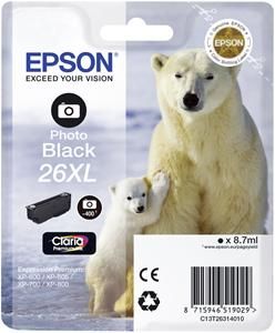 EPSON cartridge T2631 photo black (lední medvěd) XL (C13T26314012)