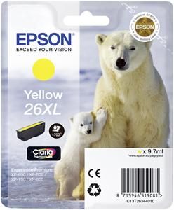 EPSON cartridge T2634 yellow (lední medvěd) XL (C13T26344012)