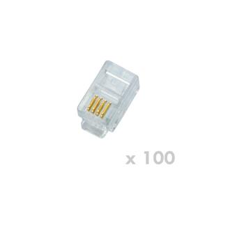 DATACOM Plug UTP CAT3 4p4c- RJ10 lanko - 100 pack (4100)