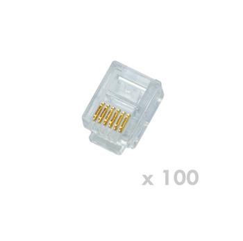 DATACOM Plug UTP CAT3 6p6c- RJ12 lanko - 100 pack (4112)