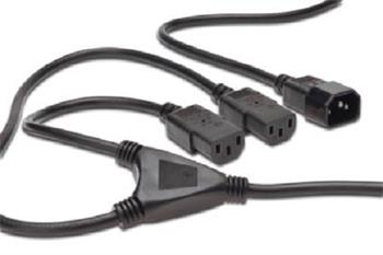 Digitus Napájecí kabel Rozbočovací, C14 - C13 2x, M / F, 1,7m, H05VV-F3G 1.0qmm / 0.75qmm, bl (AK-440400-017-S)