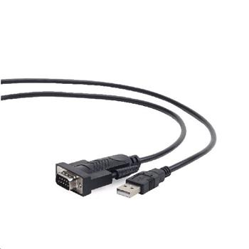 CABLEXPERT Kabel adapter USB-serial 1,5m 9 pin (com), černý (UAS-DB9M-02)