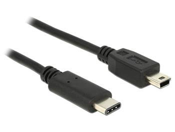 Delock Kabel USB Type-C™ 2.0 samec > USB 2.0 typ Mini-B samec 0,5 m černý (83335)