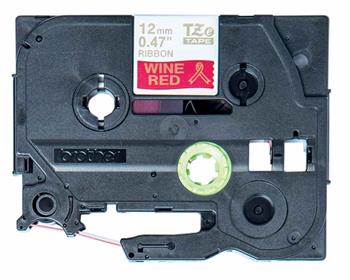 Brother - TZe-RW34 vínově červená / zlatá (12mm, 4m, pruhovaná) (TZERW34)