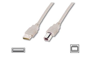 Digitus Připojovací kabel USB 2.0, typ A - B M / M, 1,8 m, šedy (AK-300105-018-E)