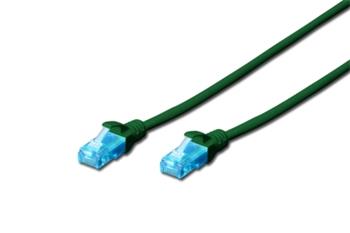 Digitus Patch Cable, UTP, CAT 5e, AWG 26/7, zelený 0,5m, 1ks (DK-1512-005/G)