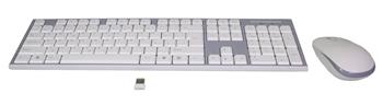 EVOLVEO WK-180, set bezdr. klávesnice a myši, USB, 2,4GHz, CZ/US, bílo-šedý (WK-180)