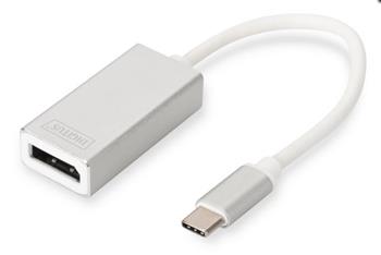 DIGITUS Adaptér USB typu C na 4K DP, délka kabelu 20 cm Hliníkové pouzdro, čipová sada: VL100 (DA-70844)