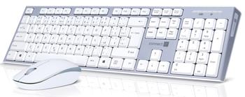 CONNECT IT Combo bezdrátová klávesnice + myš, 2,4GHz, USB, CZ + SK layout, šedo-bílá (CKM-7510-CS)