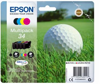 EPSON cartridge T3466 (black/cyan/magenta/yellow) multipack (golfový míček) (C13T34664010)