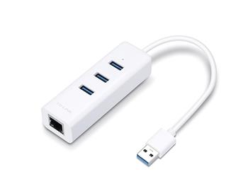 TP-Link UE330 síťový adaptér, USB3.0, 1x 10/100/1000Mbps + USB hub 3x USB 3.0 porty (UE330)