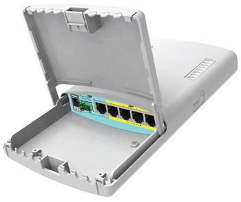MikroTik RouterBOARD RB960PGS-PB PowerBox Pro, 5xGLAN (4x PoE-OUT), Outdoor, nap. adaptér, ROS L4, mont.set (RB960PGS-PB)