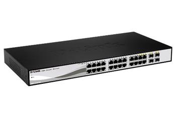 D-Link DGS-1210-26 L2/L3 Smart+ switch, 24x GbE, 2x SFP, fanless (DGS-1210-26)