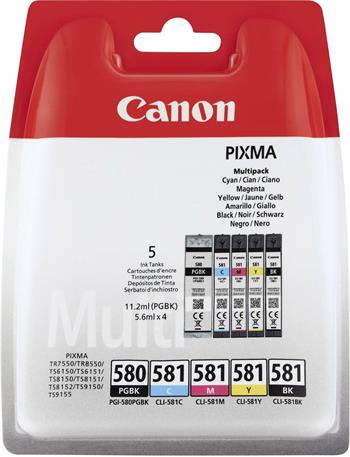 Canon cartridge INK PGI-580/CLI-581 BK/CMYK MULTI BL / 1x11,2 ml, 4x5,6ml (2078C005)