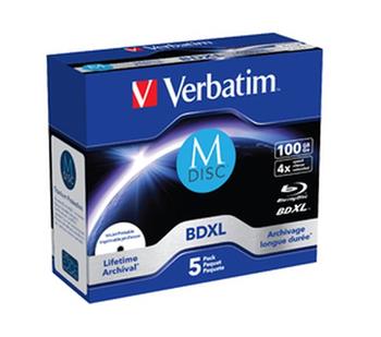 VERBATIM M-DISC BD-R XL 100GB, 4x, printable, jewel case 5 ks (43834)