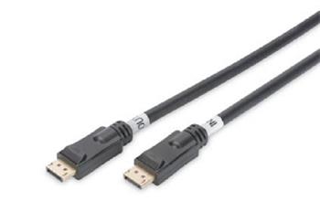 Digitus DisplayPort 1.2. připojovací kabel se zesilovačem 10 m, Ultra HD 4K ,zlacené konektory (AK-340105-100-S)