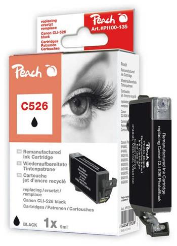 PEACH kompatibilní cartridge Canon CLI-526B, Black. 9 ml (314455)
