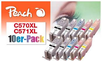 PEACH kompatibilní cartridge CanonPGI-570XL/CLI-571XL Com pack 4x13ml (1xBlack,1xCyan,1xMagenta,1xYellow), 1x23ml black (319681)