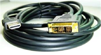 CABLEXPERT Kabel HDMI-DVI 0,5m, 1.3, M/M stíněný, zlacené kontakty (CC-HDMI-DVI-0.5M)