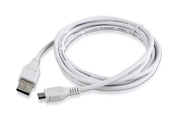 CABLEXPERT Kabel USB A Male/Micro USB Male 2.0, 1,8m, White, High Quality (CCP-mUSB2-AMBM-6-W)