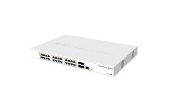 MikroTik Cloud Router Switch CRS328-24P-4S+RM, 800MHz CPU, 512MB, 24xGLAN, 4xSFP+cage, ROS L5, PSU,1U Rackmount (CRS328-24P-4S+RM)