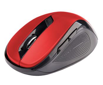 C-TECH myš WLM-02, černo-červená, bezdrátová, 1600DPI, 6 tlačítek, USB nano receiver (WLM-02R)
