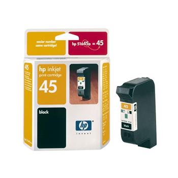 HP 51645AE Ink Cart No. 45 pro DJ7x0,8xx,930,95x,970,990,1x20C, 42ml, Black (51645AE)