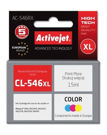 ActiveJet inkoust Canon CL-546XL, 15 m, remanufactured AC-546RX (EXPACJACA0140)
