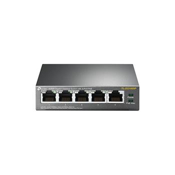 TP-Link TL-SG1005P - PoE Switch 5xTP 10/100/1000Mbps(4x PoE), kovový (TL-SG1005P)