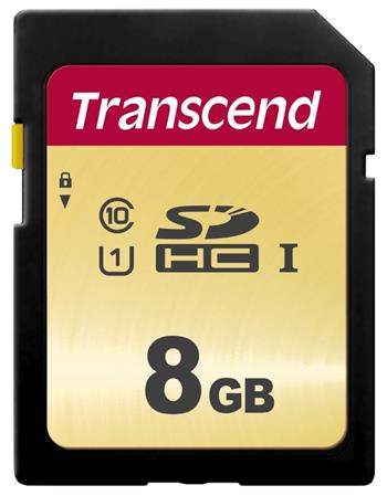 Transcend 8GB SDHC 500S (Class 10) UHS-I U1 (Ultimate) MLC paměťová karta (TS8GSDC500S)