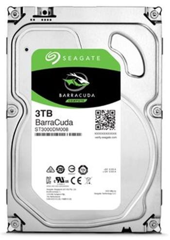 Seagate BarraCuda 3.5" HDD, 3TB, 3.5", SATAIII, 64MB cache, 5.400RPM (ST3000DM007)