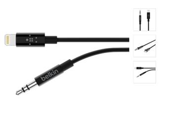 Belkin kabel Lightning - 3,5mm jack, 0,9m - černý (AV10172bt03-BLK)