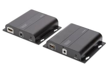 DIGITUS Sada 4K HDMI Extender přes IP, 4K*2K@30 Hz přes síťový kabel (CAT 5 / 5e / 6/7), černá (DS-55122)
