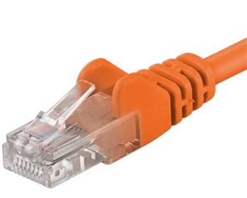 Patch kabel RJ45, cat. 5e, UTP, 0.25m, oranžový (sputp002E)