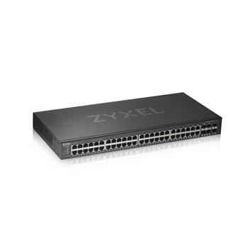 Zyxel GS1920-48v2, 50 Port Smart Managed Switch 44x Gigabit Copper and 4x Gigabit dual pers., hybrid mode, standalone o (GS1920-48V2-EU0101F)