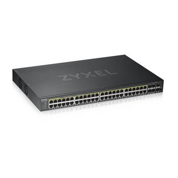 ZyXEL GS1920-48HPv2, 50 Port Smart Managed PoE Switch 44x Gigabit Copper PoE and 4x Gigabit dual pers., hybrid mode, st (GS192048HPV2-EU0101F)